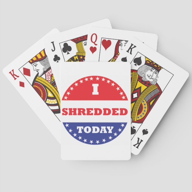 I Shredded Today Playing Cards (Back)