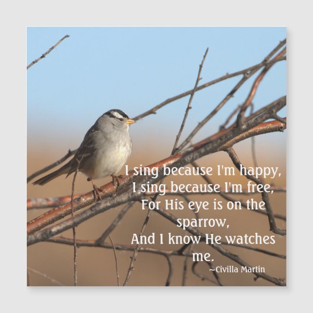 I sing because  I'm happy  Sparrow (Front)