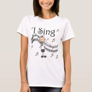 I Sing Musical Stick Figure T-shirts and Gifts