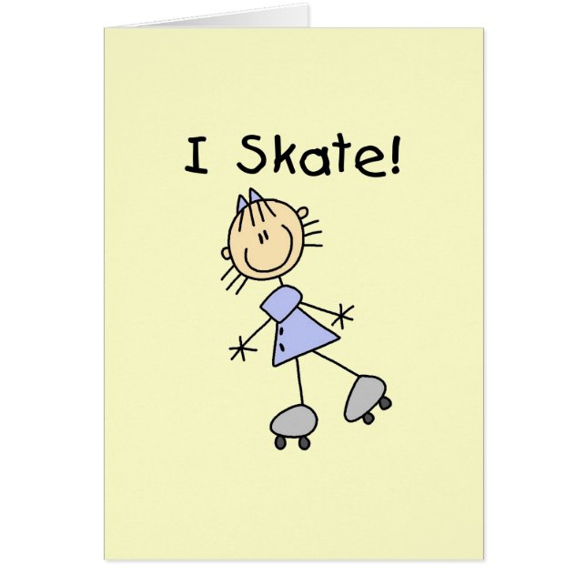 I Skate - Girl Roller Skater (Front)