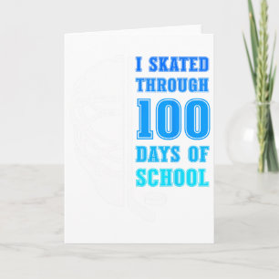 I Skated Through 100 Days Of School Ice Hockey Boy Card
