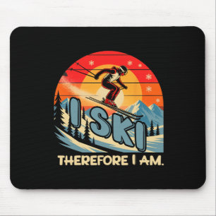 I Ski Therefore I Am  Mouse Pad