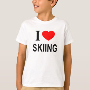 I ❤️ SKIING I LOVE SKIING I HEART SKIING T-Shirt