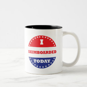 I Skimboarded Today Two-Tone Coffee Mug