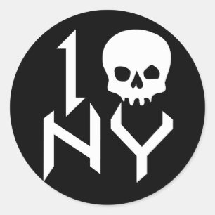 I Skull NY Sticker