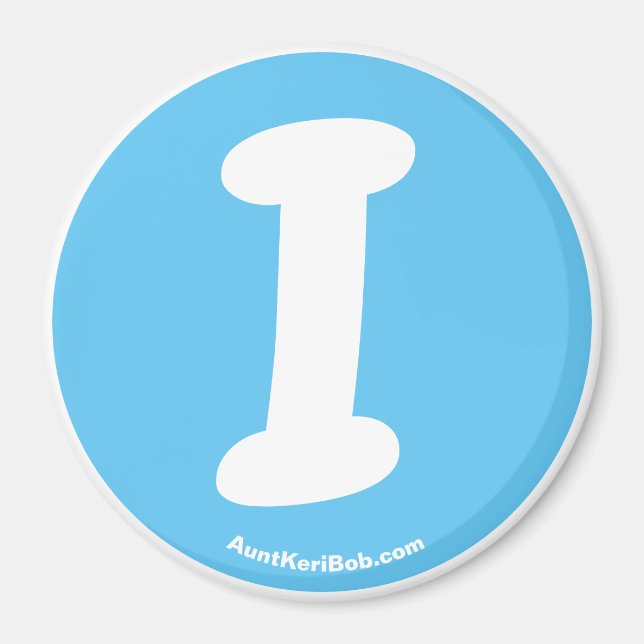 I Sky Blue Refrigerator Magnet (Front)