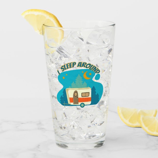 I Sleep Around Camper Van Camping Explorer Nature Glass (Front Ice)