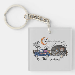 I Sleep Around on the Weekend – Funny Halloween Keychain