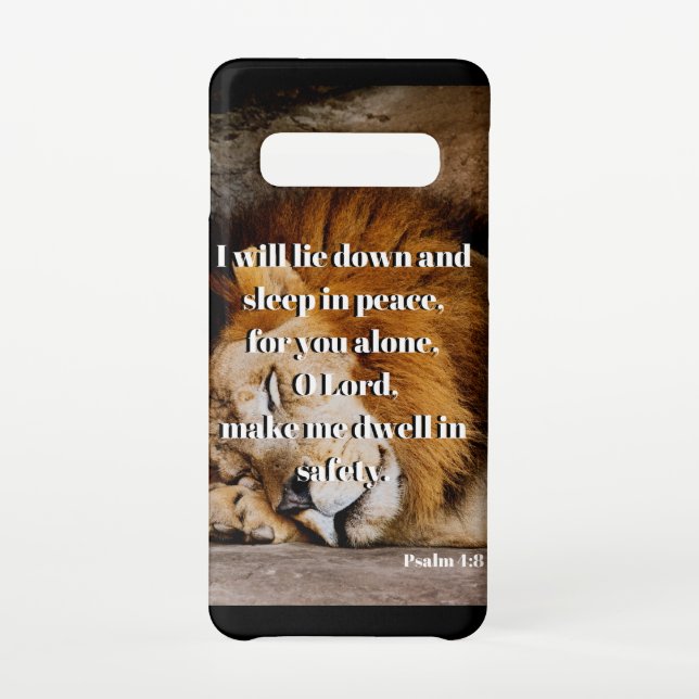 I Sleep In Peace Bible Verse Samsung Galaxy Case (Back)
