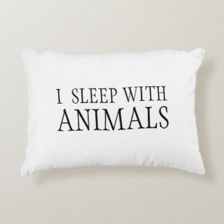 I Sleep With Animals Pillow