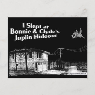 I slept at Bonnie & Clyde's Joplin Hideout Postcard
