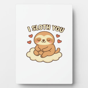 I Sloth You - Cute Kawaii Sloth Love Pun Design Cl Plaque