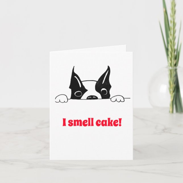I smell cake greeting card (Front)