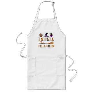 I Smell Children Funny Lunch Lady Halloween Shirt Long Apron