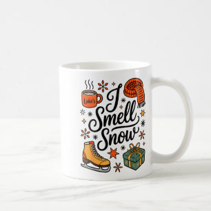 I Smell Snow Cute Christmas &amp; Winter Vibes Lov Coffee Mug