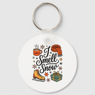 I Smell Snow Cute Christmas & Winter Vibes Lov Keychain