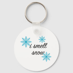 I Smell Snow Snowflake Winter Keychain