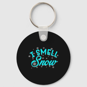 I Smell Snow Winter Skiing Snowboarding  Keychain