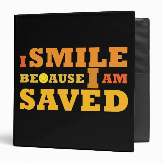 I Smile Because I am Saved Christian school binder (Front/Inside)