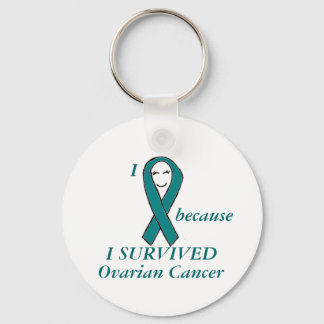 I smile because I survived Ovarian Cancer Keychain