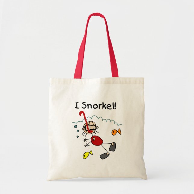 I Snorkel Stick Figure Bag (Front)