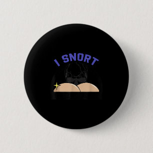 I Snort Crack Skeleton Funny Skull Butt Soky Hallo 2 Inch Round Button