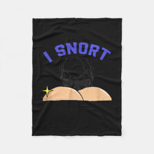 I Snort Crack Skeleton Funny Skull Butt Soky Hallo Fleece Blanket