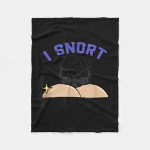 I Snort Crack Skeleton Funny Skull Butt Soky Hallo Fleece Blanket