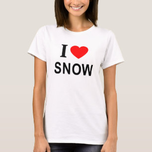 I ❤️ SNOW I LOVE SNOW I HEART SNOW T-Shirt