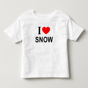 I ❤️ SNOW I LOVE SNOW I HEART SNOW TODDLER T-SHIRT