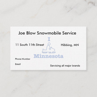 I Snowmobile Minnesota Appointment Card