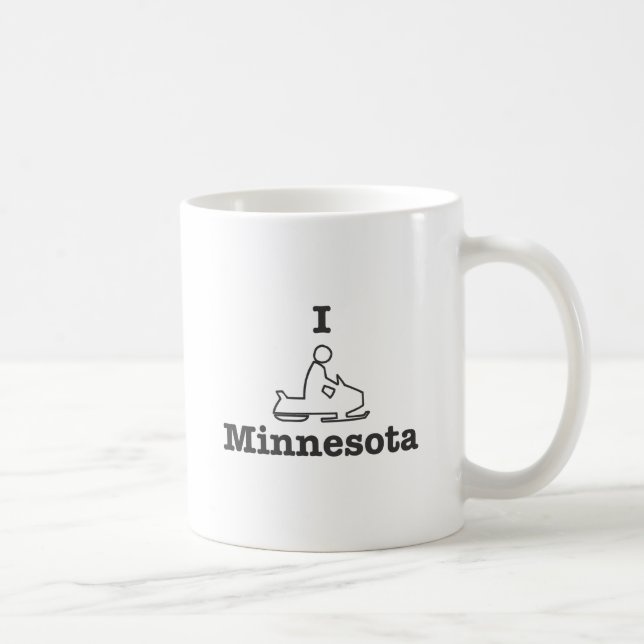 I Snowmobile Minnesota Coffee Mug (Right)