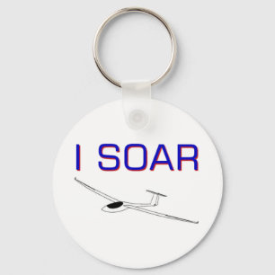 I SOAR gliders sailplanes Keychain