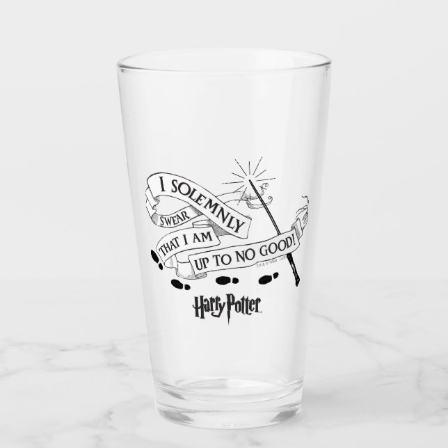 I Solemnly Swear That I Am Up To No Good Glass (Front)