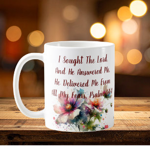 I Sought The Lord Modern  Coffee Mug