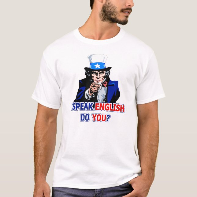 I Speak English Basic T Shirt (Front)