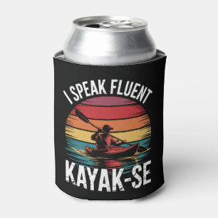 I Speak Fluent Kayak-Ese Kayaker Kayaking Vintage Can Cooler