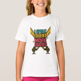 I Speak Fluent Movie Quotes Neon Hollywood Art T-Shirt