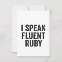 I Speak Fluent Ruby Funny Geek Programming Coder