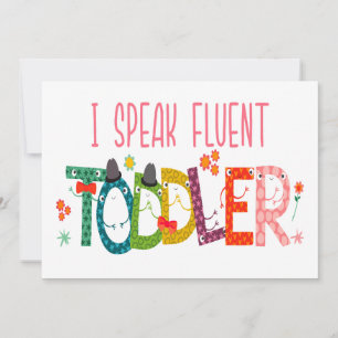 I Speak Fluent Toddler - Mom, Daycare Teacher Holiday Card