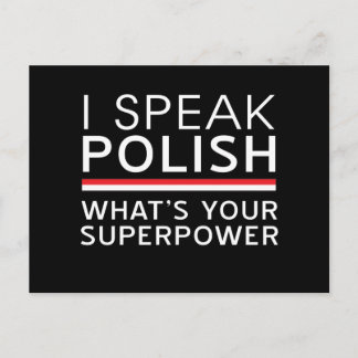 I Speak Polish What’s Your Superpower? Postcard
