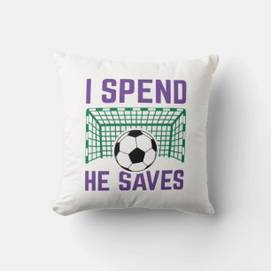 I Spend He Saves Throw Pillow
