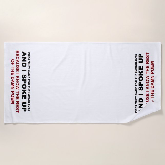 I Spoke Up Beach Towel (Front)