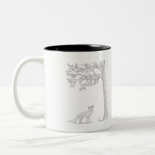 I Spot the squirrel  Two-Tone Coffee Mug