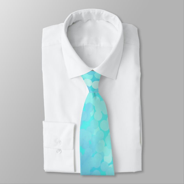 I Spotted A Beautiful Whale Abstract Watercolor Tie (Tied)