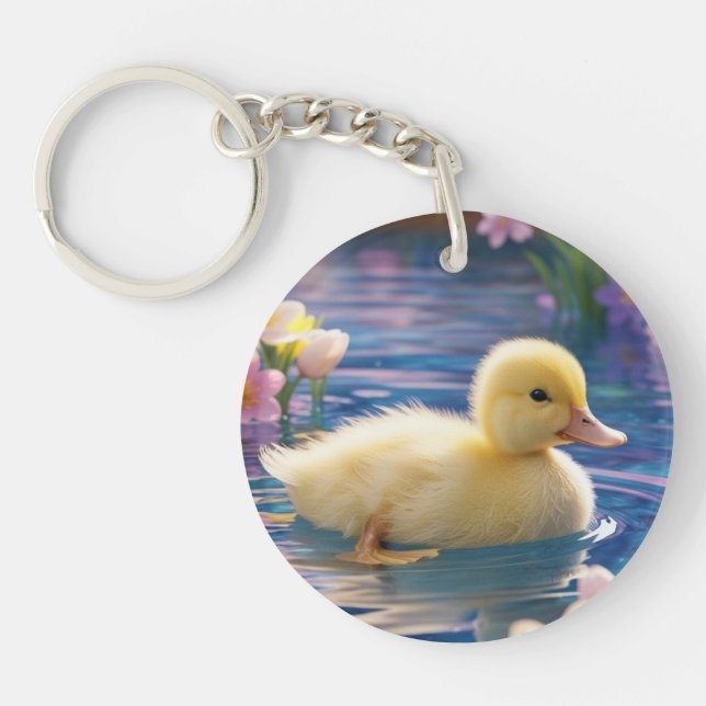 I ♥️ Spring Duckling Keychain (Front)