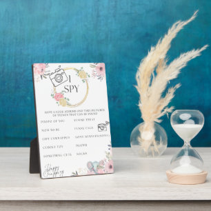 I Spy Baby Shower Game Plaque