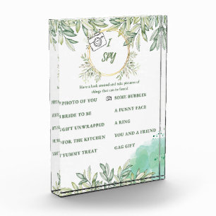 I Spy Bridal Shower Game Photo Block