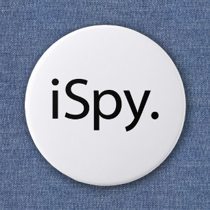 I Spy - Nostalgic Game Parody Tech Pun 2 Inch Round Button
