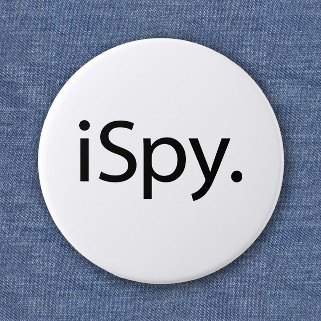 I Spy - Nostalgic Game Parody Tech Pun 2 Inch Round Button (Creator Uploaded)